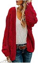 ニブンノイチプラス トッパー カーディガン コーディガン ノーカラー アウター レディース 赤(レッド, XL)(4)