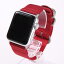 互換品 Apple Watch 対応ベルト 時計バンド アップルウォッチ交換ストラップ( レッド(銀バックル), 42mm/44mm/45mm)