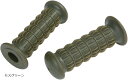 バイク グリップ ラバー ゴム 左右セット 滑りにくい ゴムグリップ ハンドル(モスグリーン, 穴径22/24mm汎用サイズ)