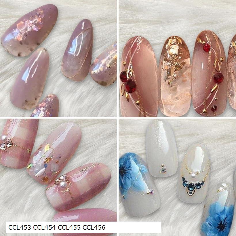 ネイルシール 秋冬B 貼るだけマニキュア 可愛い 花 透け感 箔 パール パーツ CCL453 CCL454 CCL455 CCL456 (CCL453 CCL...