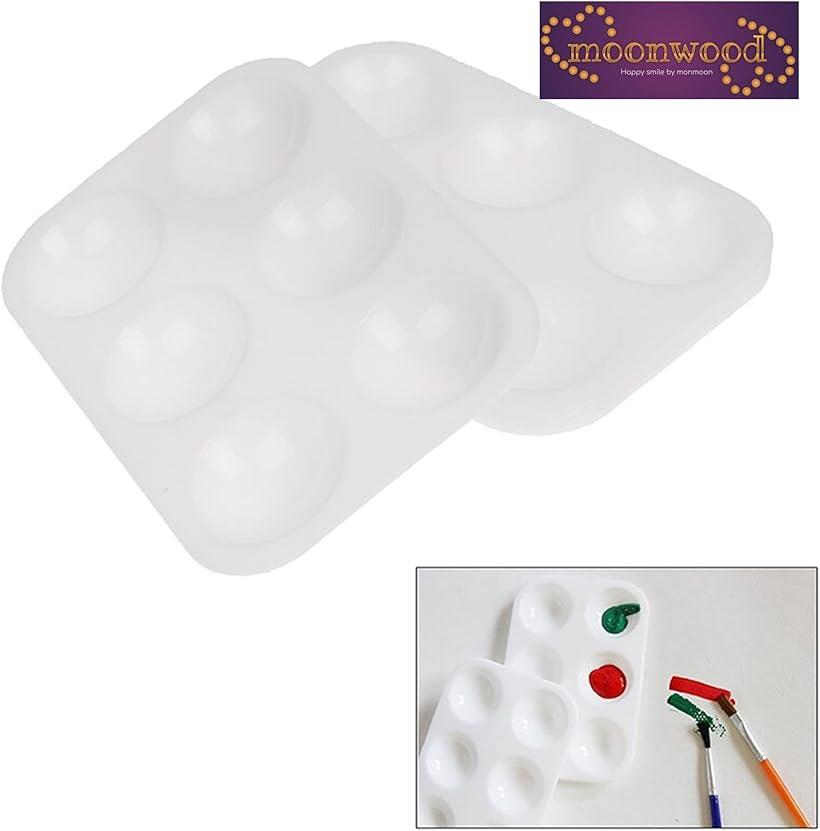 樹脂パレット 40枚 塗装皿 プラモデル フィギュア ネイルアート 絵画 6穴タイプ 40枚セット (6穴タイプ)