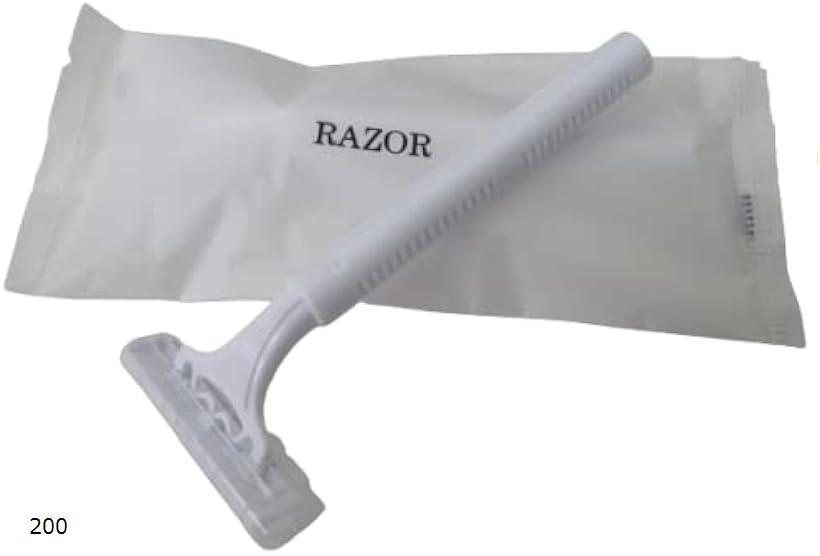 AmenityBox 業務用 使い捨て T字カミソリ RA二枚刃 ホテルアメニティ 200
