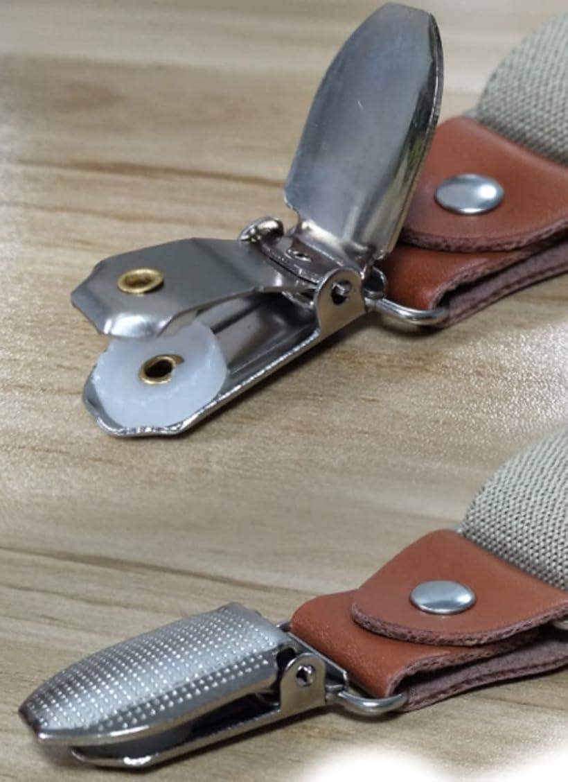 ラクエスト 背中側 ダブルクリップ Y型サスペンダー 25mm幅 ターキーレッド (ターキーレッド)