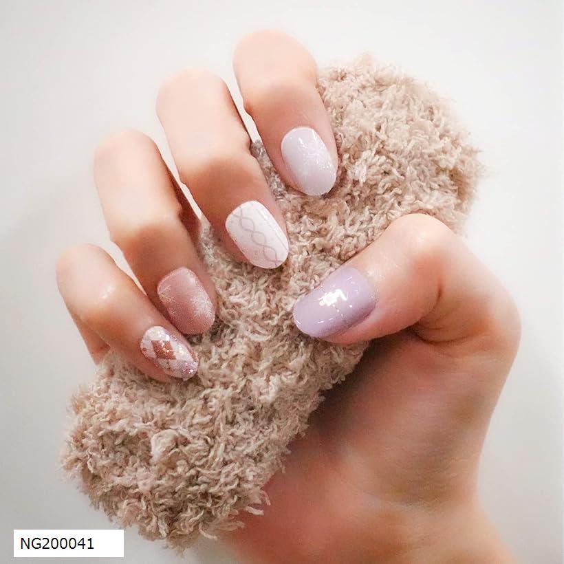 ジェルネイルシール UVライト 硬化タイプ 簡単オフ 貼るだけ ネイルシールキット NG200041 (NG200041)