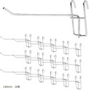 メッシュパネル フック ネットフック ワイヤーネット ラックフック メッシュラック パネルラック 陳列 展示 収納(150mm、15個)