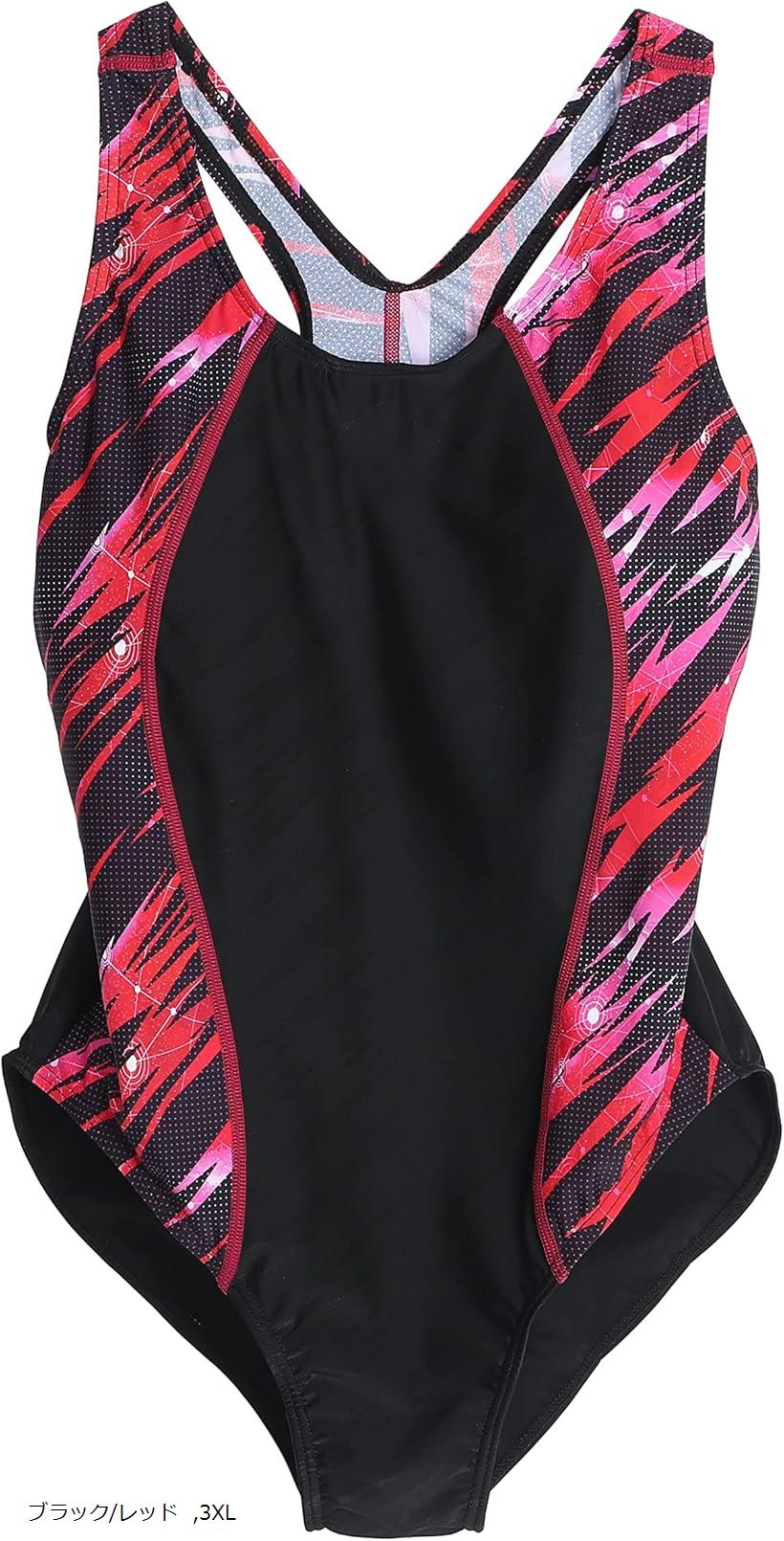 大きいサイズ 水着 シンプル TOKYO GOOD SMARKET ブラック・レッド(ブラック・レッド, 3XL)