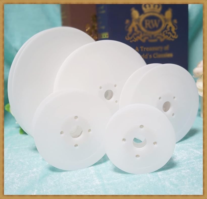 手芸用 スプール リール セット 空ボビン プラスチック リボン (10個セット, 直径12cm・幅1.1cm) horiku-10057830 ホリック サンプル画像2