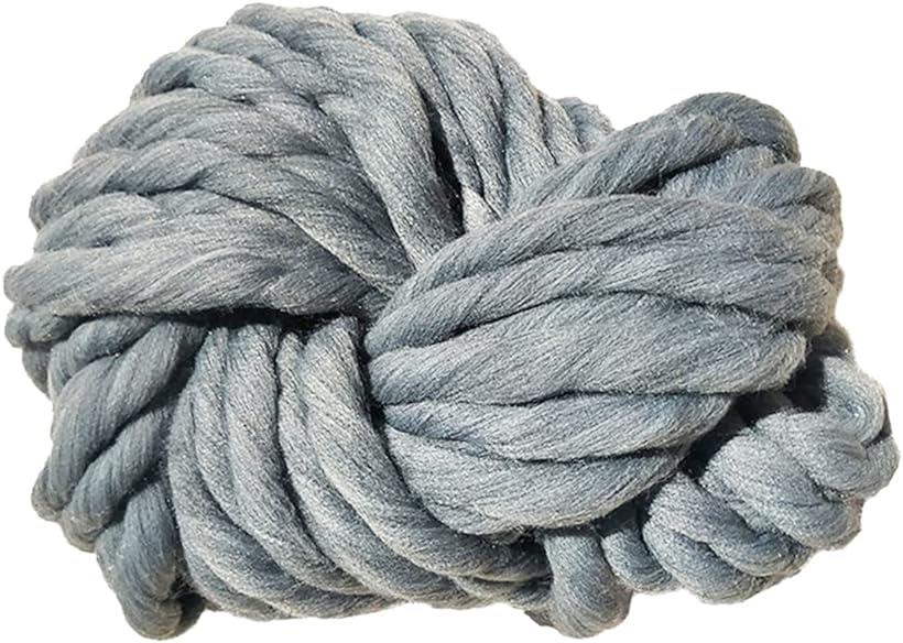 毛糸 チャンキーニット 手芸 ハンドメイド 手編み グレー (グレー)