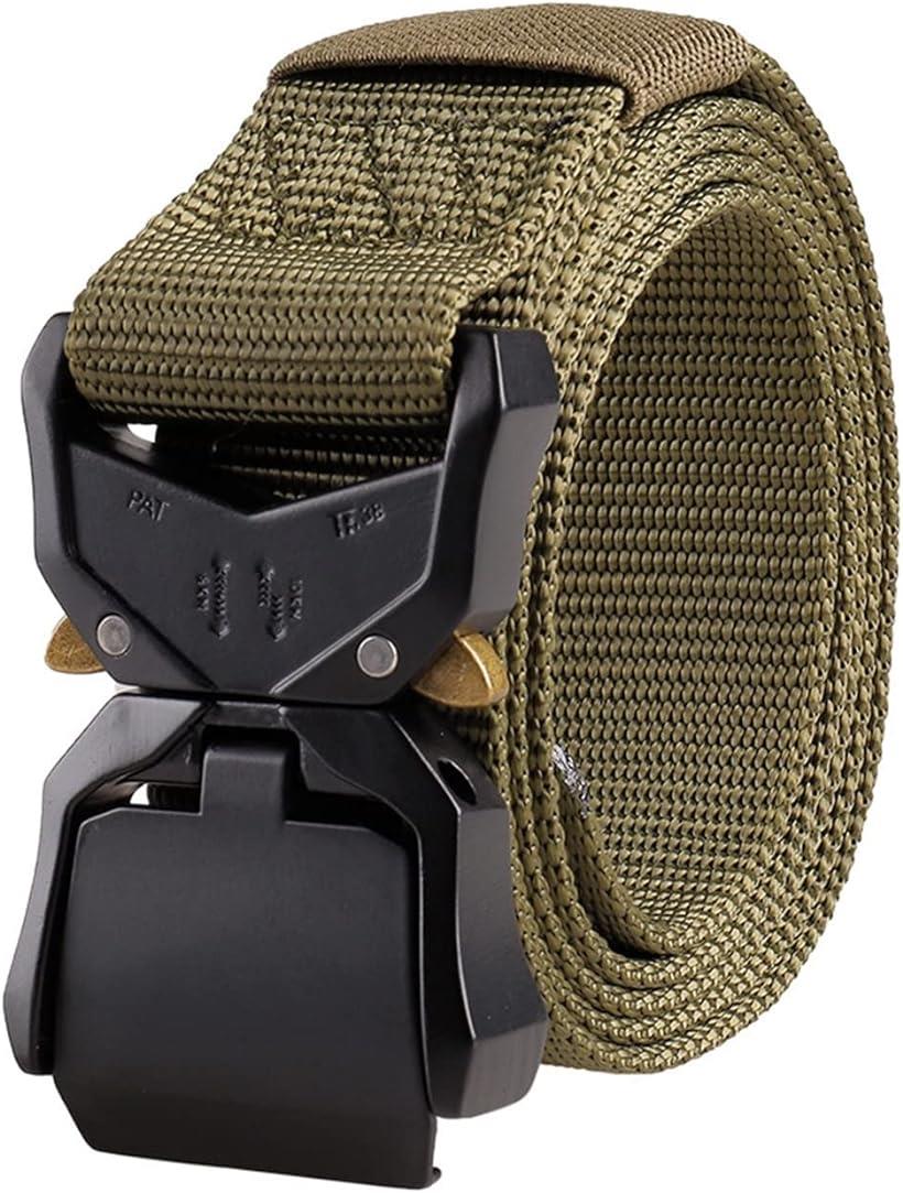タクティカルベルト サバゲー ミリタリー ワンタッチベルト 作業用ベルト 腰袋 軽量 アーミーグリーン ..