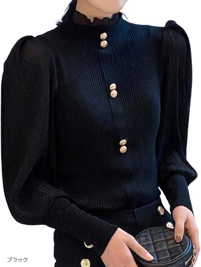 charbon ノースリーブトップス 黒 BAB タンクトップ ノースリーブ シアーラインタンクトップ