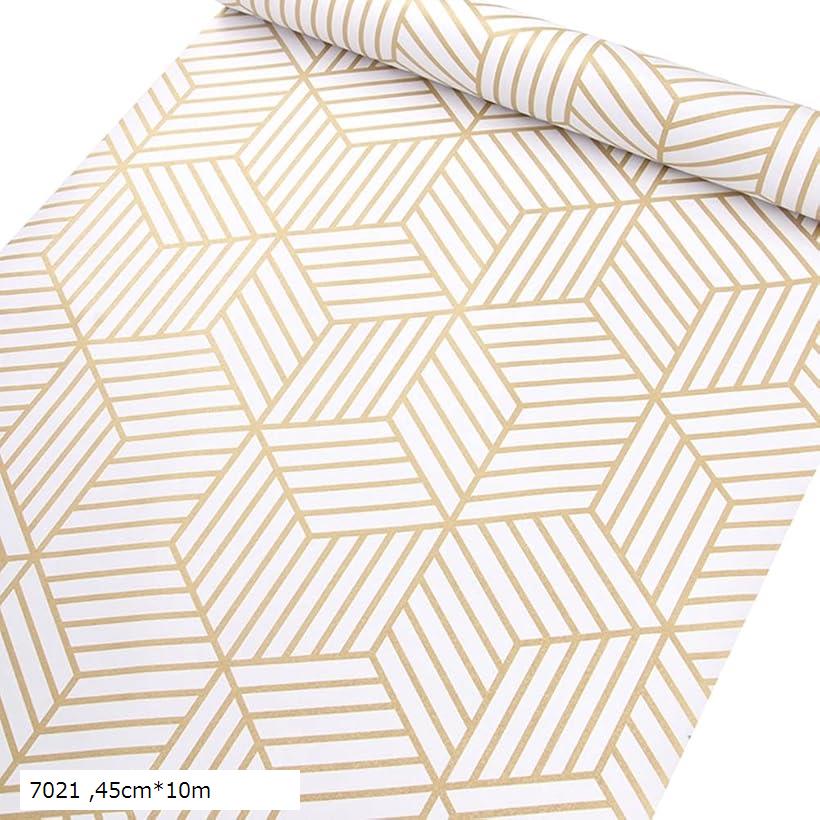 壁紙シール リメイクシート 剥がせる 幾何学 防水シール 45cmx10m DIY 3D 立体 リフォームシート カッ..