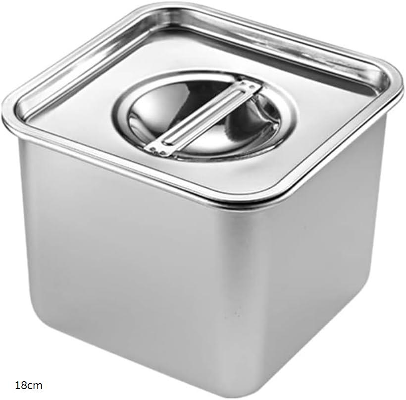 調味料容器 ステンレス スパイスジャー ステンレス製 調味料ボトル 蓋付き(シルバー, 18cm)