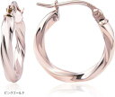 ピアス フープピアス レディース 金属アレルギー対応 シルバー925(ピンクゴールド)(4)