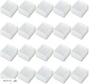 【楽天ランキング1位入賞】ルースケース 宝石 ジュエリー 小物入れ スポンジ入り 窓付き ボックス 20個(ホワイト)
