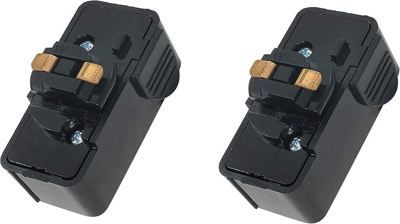 引掛シーリングプラグ ダクトレール用 取付簡単 120V/60Hz専用 600W 6Aまで 引掛シーリングボディ ライティングレール用 PSE認証 ブラック 黒い2個入り