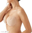 盛れる ヌードブラ 谷間メイク ドレス用インナー バックレス 胸パッド 痛くなりにくい 植物由来ジェル 下着 肩ひもなし(ベージュ, Bサイズ)