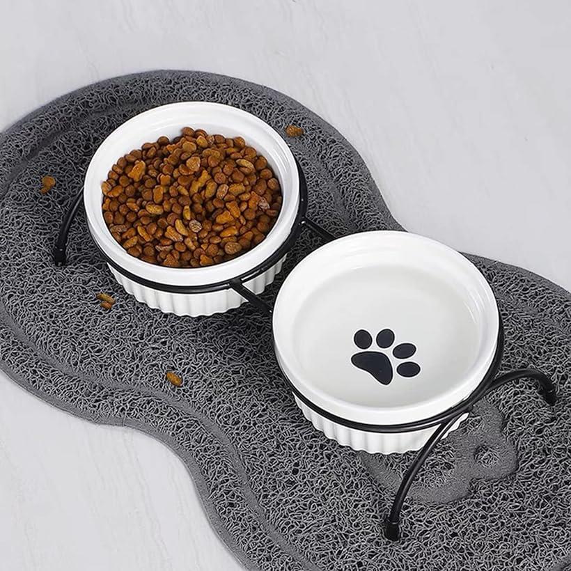 ペット用ランチョンマット お食事マット 犬用 猫用 25X40cm( グレー) 2