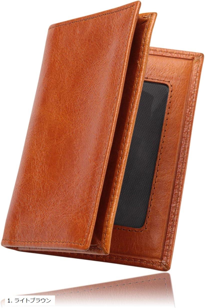 名刺入れ メンズ 免許証ケース カードケース 定期入れ 本革 軽い 大容量 薄型 取り出しやすい 幅広 ラ..