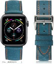 Apple Watch バンド プエブロレザー 本革 アップルウォッチ メンズ レディース(ブルー, 38/40/41mm)