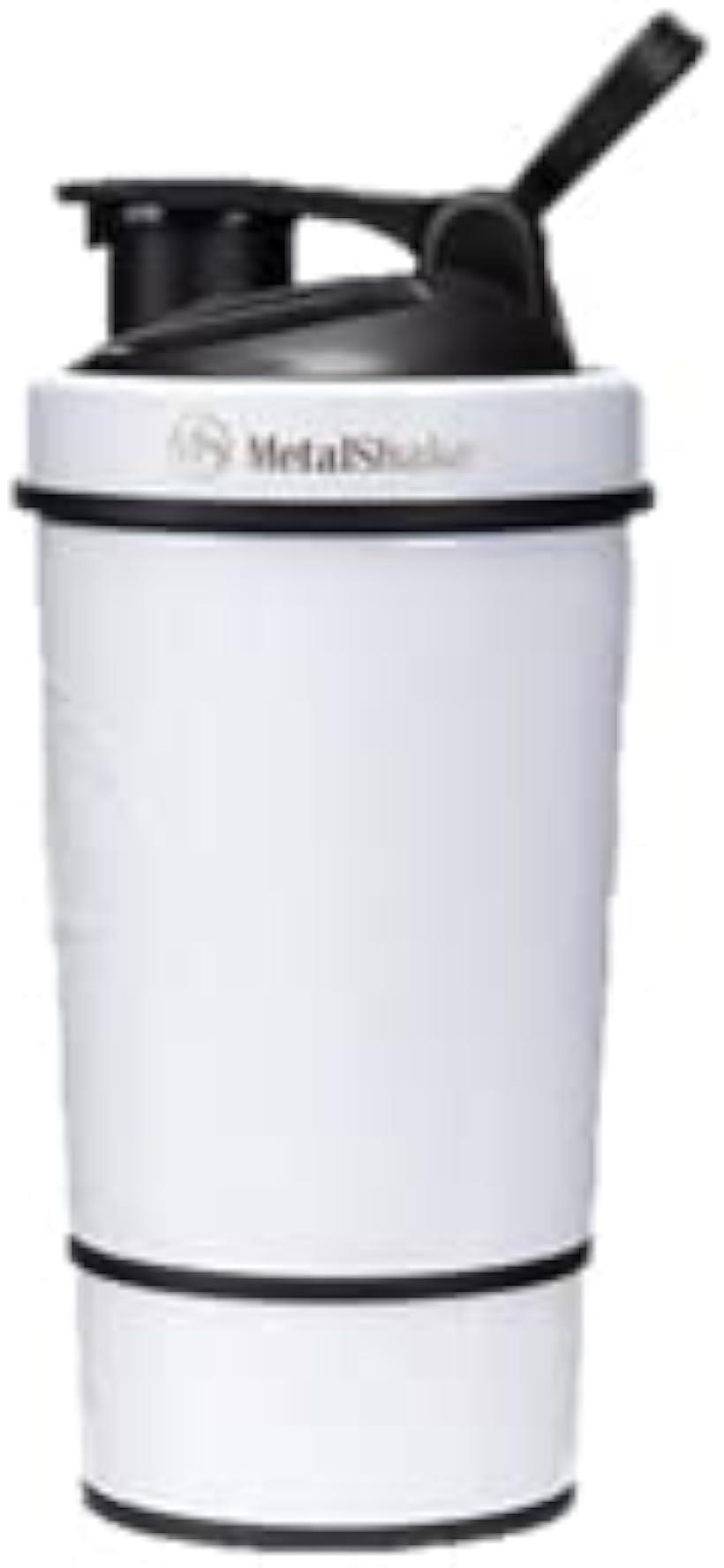 Metal Shake 600ml メタルシェイク 水筒 プロテインシェイカー タンブラー 24時間保冷 6時間保温 二重ロック( スノーホワイト)