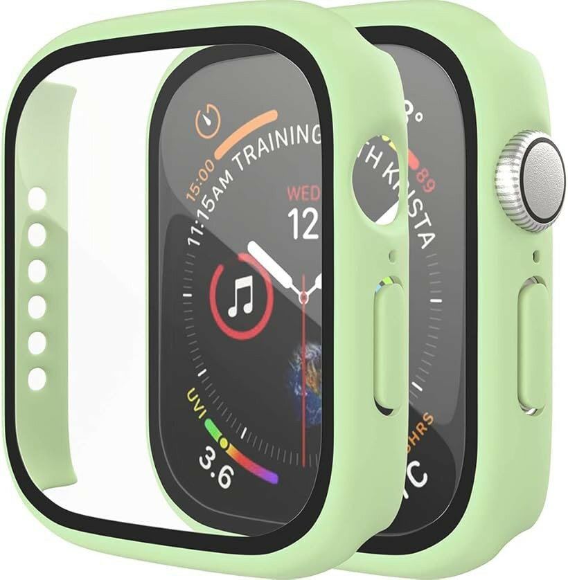 アップルウォッチ カバー Apple watch ケース 保護ケース 保護カバー (若草色, 44mm)