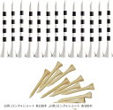 ゴルフティー ピン 目盛付き 高さ調節 竹製 ロング & ショート 白色 ロング+ショート 各100本(白色 ロング+ショート 各100本)
