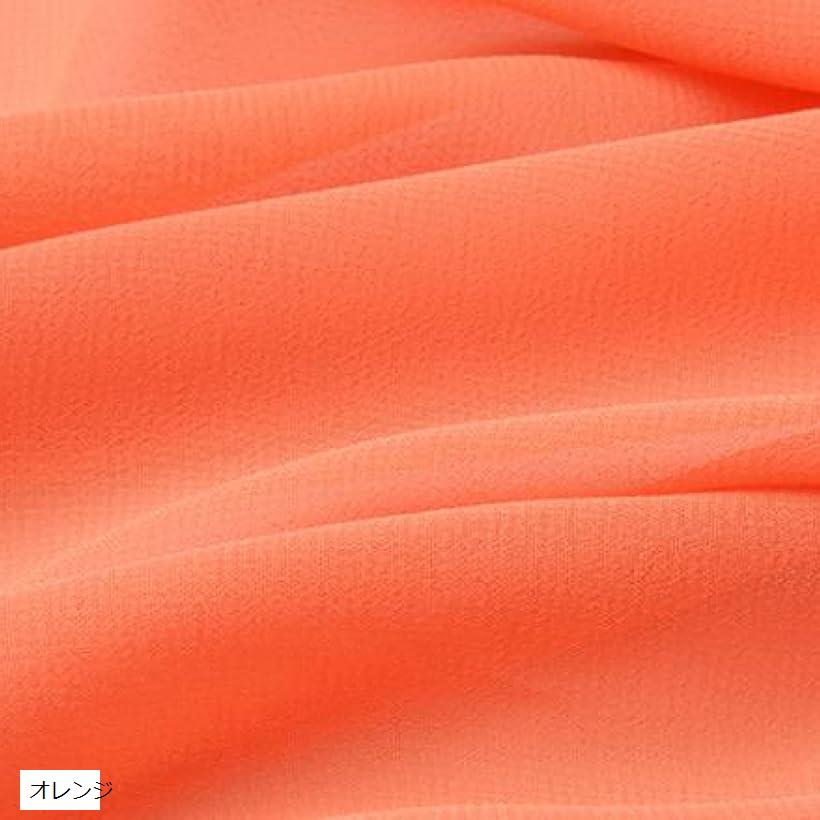 100D ソフト シフォン 生地 2mx幅1.5m 手芸 布 薄手 (オレンジ)