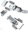 パッチン 錠 トランク フック キャッチ トグル ラッチ クリップ スプリング ステンレス リア ゲート 留め具 ボート DIY 2個(シルバー, M)