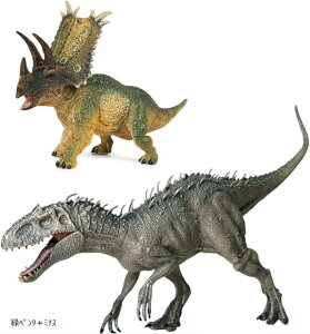 恐竜 フィギュア きょうりゅう おもちゃ インドミナスレックス ペンタケラトプス 6+ 緑ペンタ+ミナス