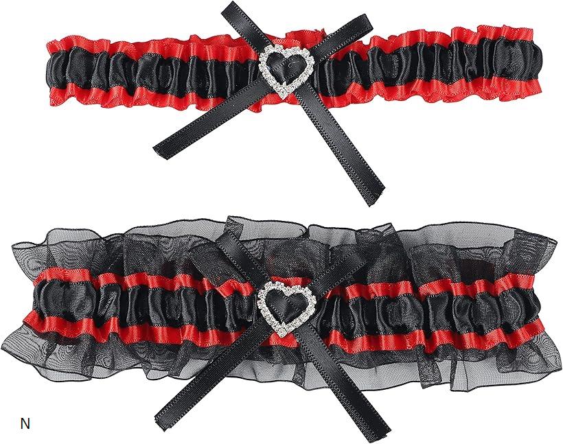 レッグガーター リング 2種 セット レッグリング(N, Free Size)