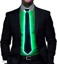 光るネクタイ ライトアップ LED 点灯(グリーン, Free Size)