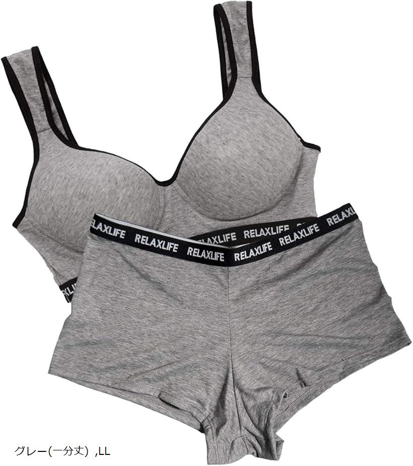 レディース スポブラ ナイトブラ ノンワイヤー ブラジャー ショーツ セット インナー 下着 上下セット ..