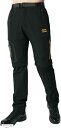 トレッキングパンツ アウトドア 登山 ズボン ストレッチ(ブラック, XL)