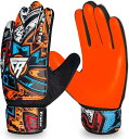 プロフェッショナル ゴールキーパーグローブ 高耐久 グリップ強化設計 サイズ 7 大人用(オレンジ, Size 7 suitable for Ad)