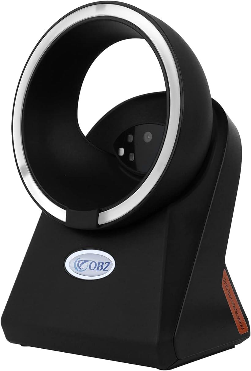 互換品 IOSと互換性 バーコードリーダー 1次元 2次元 QRコードリーダー バーコードスキャナー 自動センサースキャン無指向性 Windows、Android、Linux、 ハンズフリー USB POS(ブラック, RF-88B)