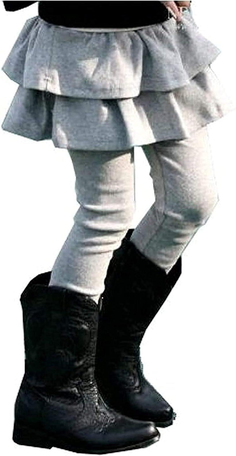 Spats - アスペルシオ スカート付き レギンス 子供服 ガールズ キッズ 女の子 スパッツ スカッツ 150 グレー (ピュアグレー, 150)