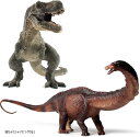 恐竜 おもちゃ アパトサウルス ティラノサウルス フィギュア きょうりゅう 6+ 緑レックス+アパトサウルス