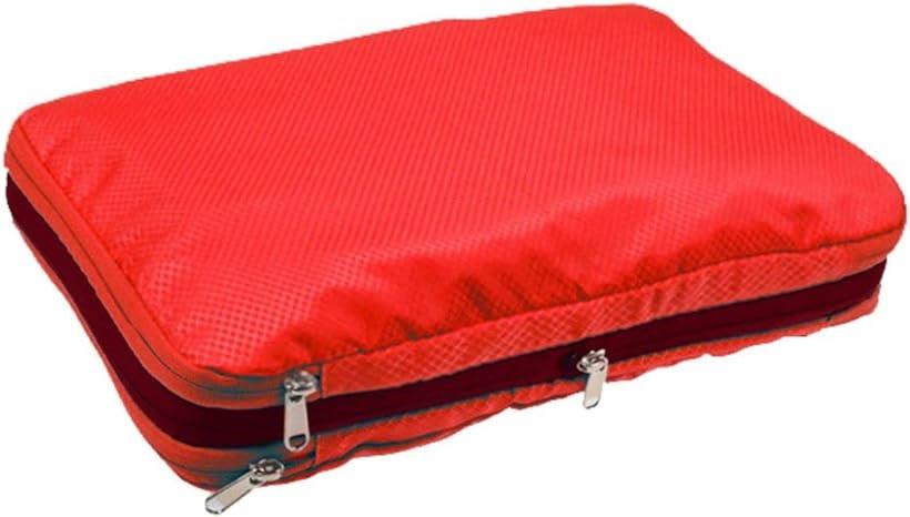 楽天ホリック圧縮 収納バッグ トラベルポーチ 防水 旅行 出張 海外 携帯 衣服 スーツケース（ レッド）