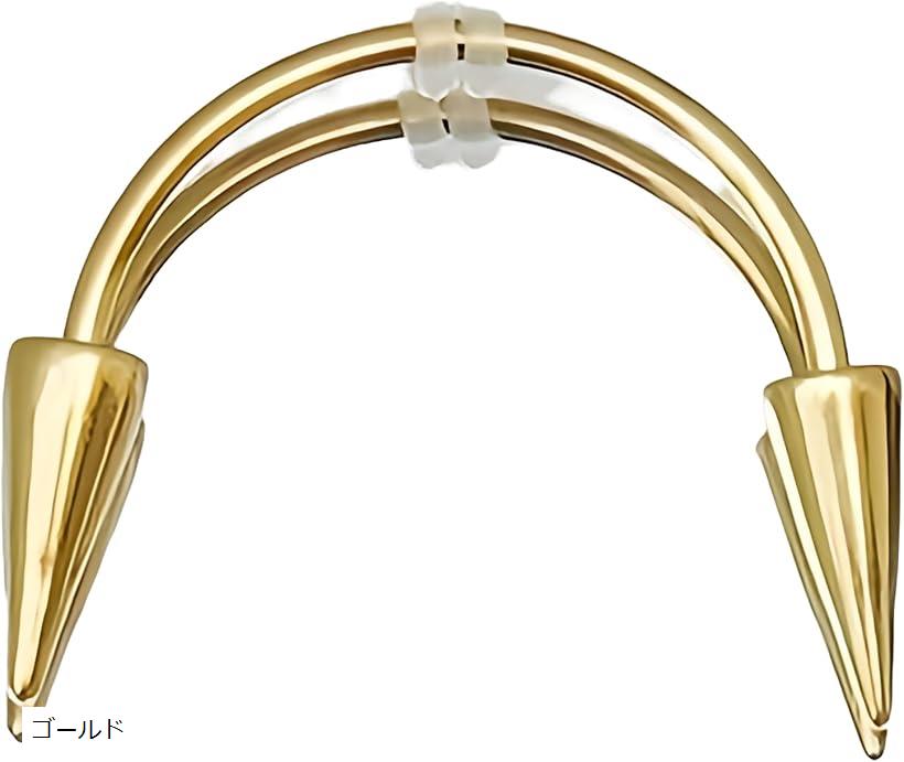 スクランパー ピアス 牙 ドラキュラ シルバー 16G ボディピアス 地雷系 量産型 (ゴールド)