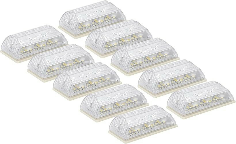 24V �g���b�N �p �p�^ 12 LED �T�C�h �}�[�J�[ �����v � ���v �o�X �A���o�[ �g���[���[ ��^�g���b�N �f�R�g�� �T�C�h�����v � �E�����C�g �h��(�z���C�g�@10�Z�b�g)