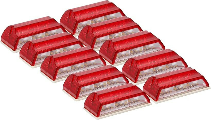 24V �g���b�N �p �p�^ 12 LED �T�C�h �}�[�J�[ �����v � ���v �o�X �A���o�[ �g���[���[ ��^�g���b�N �f�R�g�� �T�C�h�����v � �E�����C�g �h��(���b�h�@10�Z�b�g)