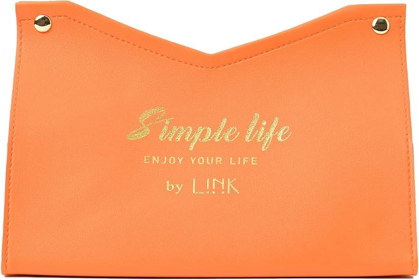 ホリックのティッシュケース ティッシュカバー ティッシュボックス マスク入れ オレンジ (オレンジ, ラージ)｜アングル2