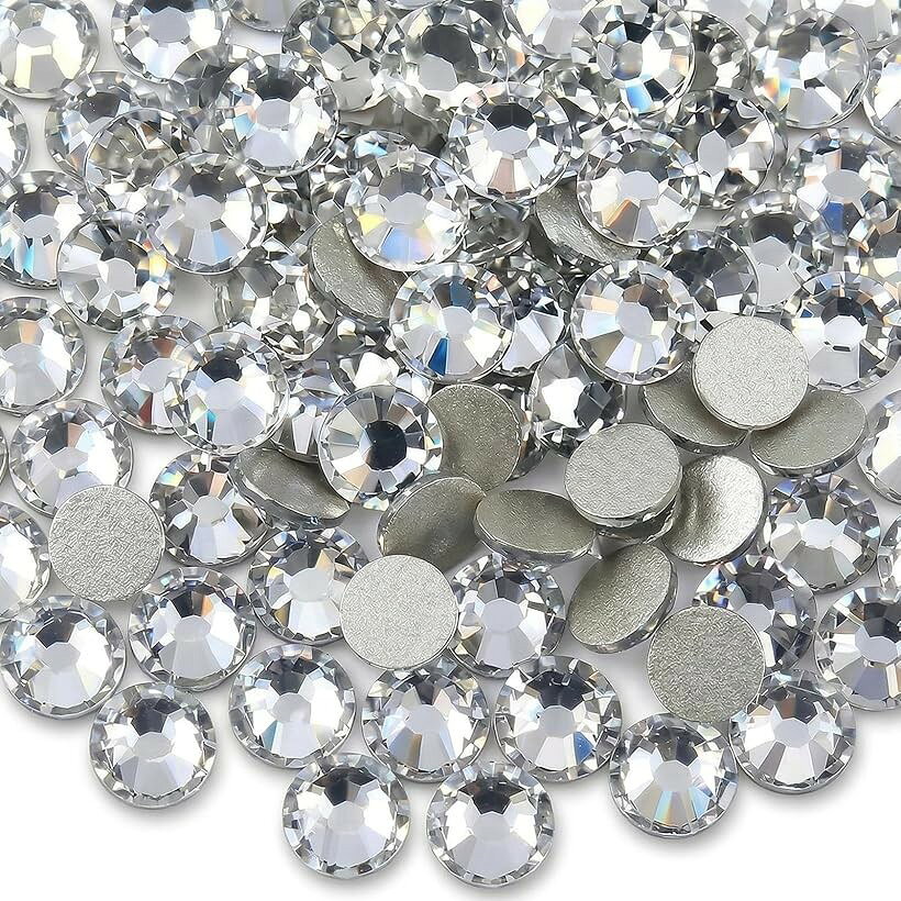ラインストーン ネイルパーツ キラキラ輝く ガラス デコ 大容量 (クリア, SS16/約3.8mm)