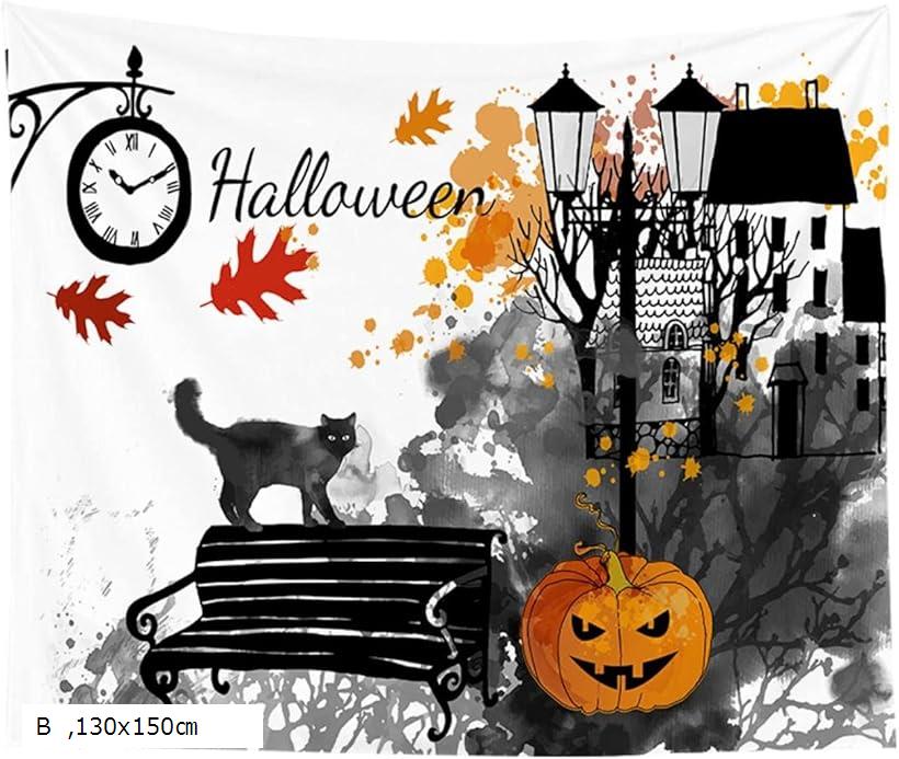 タペストリー ハロウィン パーティー 収穫祭 かぼちゃ 壁掛 室内装飾 布 ウオール...