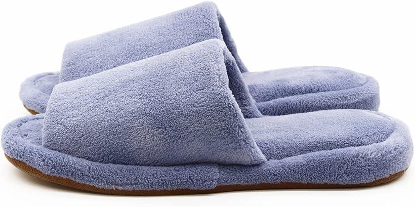 アスペルシオ マイクロファイバー 洗濯できる 室内履き スリッパ 洗える ルームシューズ L ブルー (パウダーブルー, L)