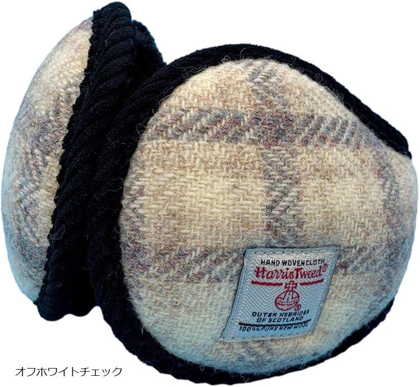 ハリスツイード HARRIS Tweed イヤーマフ(オフホワイトチェック, Free Size)