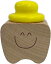 乳歯ケース 木製 コンパクト 乳歯入れ ティースケース 保存( 黄色)