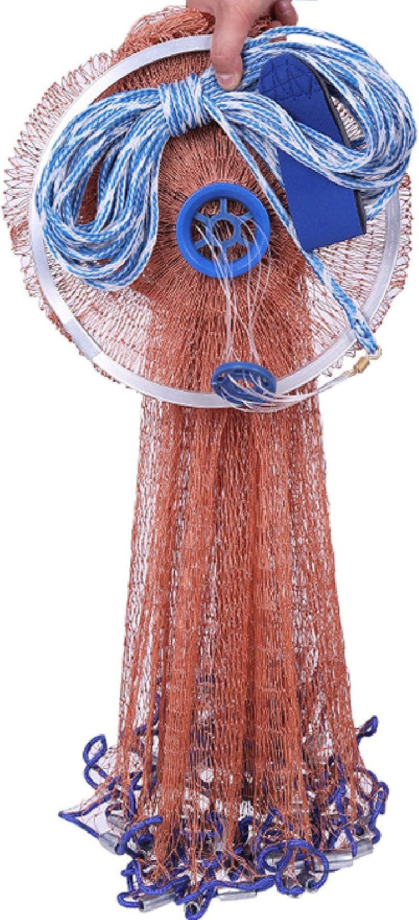 【楽天ランキング1位入賞】投網 投げ網 初心者 仕掛け網 手投げ網 投網漁 川釣り ＆ 投げ方 説明書 3.6..