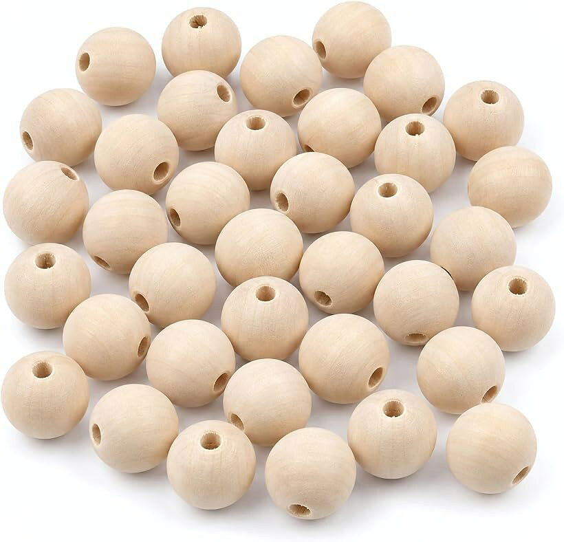 ウッドビーズ ハンドメイド アクセサリー パーツ 手芸 ネックレス 手芸用品 ビーズアクセサリー 25mm 約110個 (25mm 約110個)