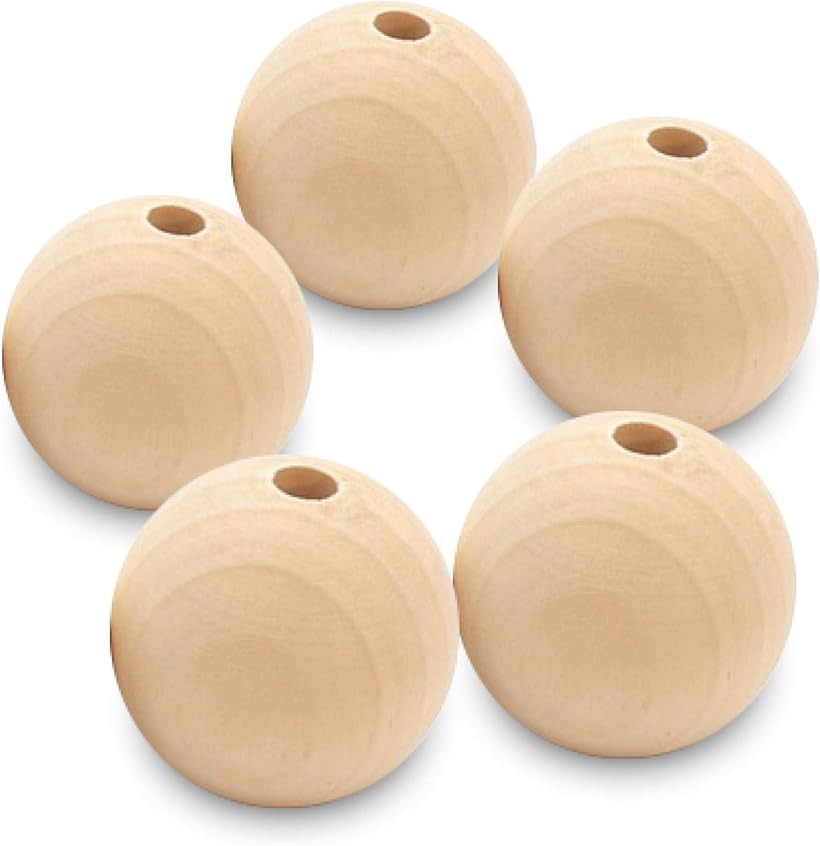 ウッドビーズ ハンドメイド アクセサリー パーツ 手芸 ネックレス 手芸用品 ビーズアクセサリー 40mm 20個 (40mm 20個)